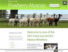 Tablet Screenshot of fowberry-alpacas.com